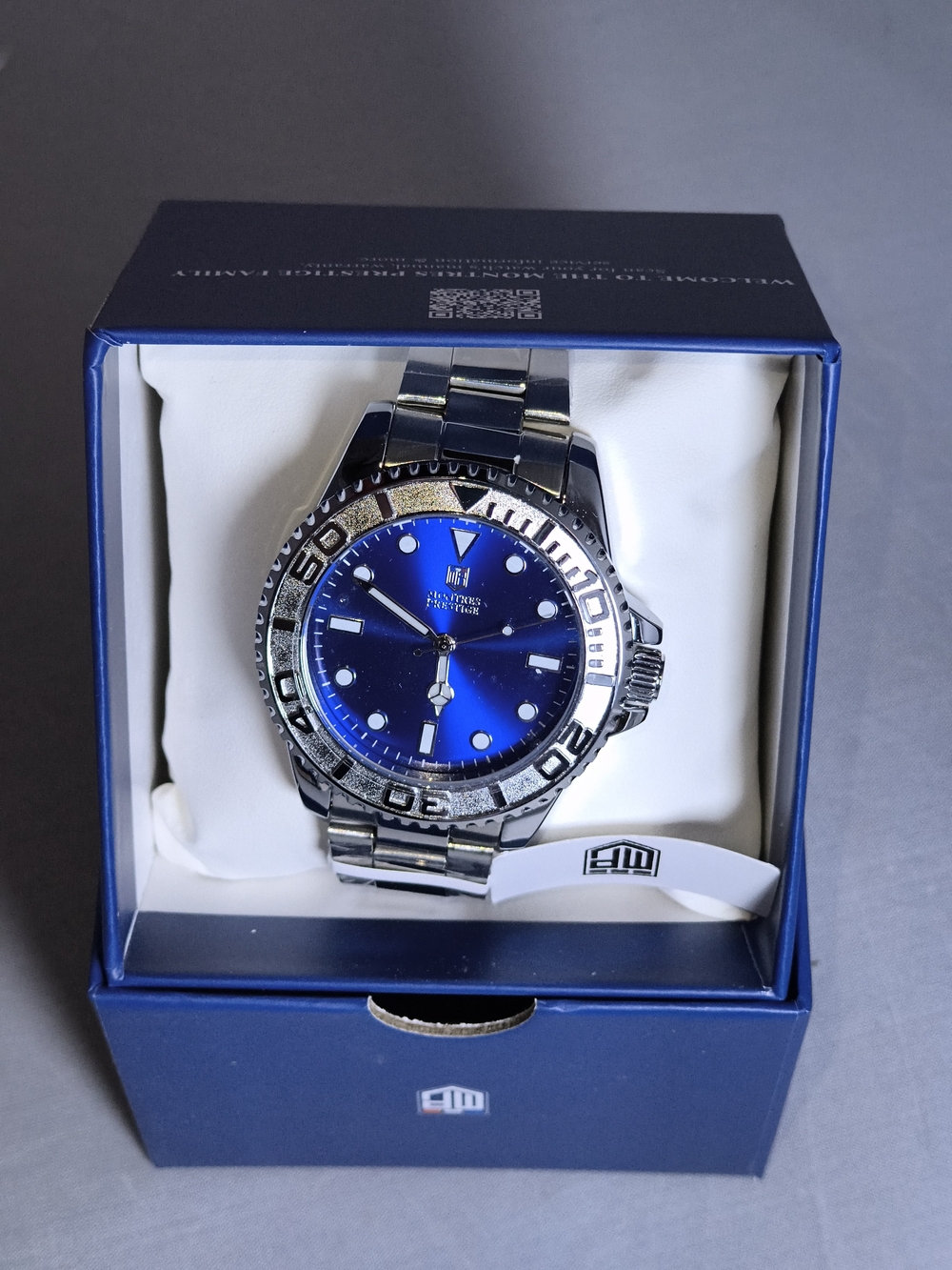 Men's Stainless Steel Watch with Blue Dial By Invicta